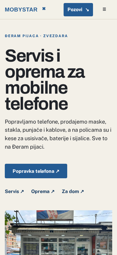 Svež mobilni hero snimak gotovog MobyStar demoa